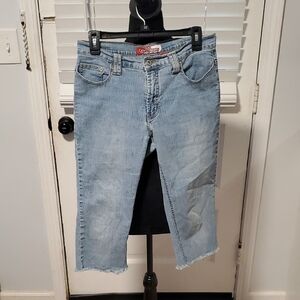 Lazer Jeans Casual Light Blue Denim Capris